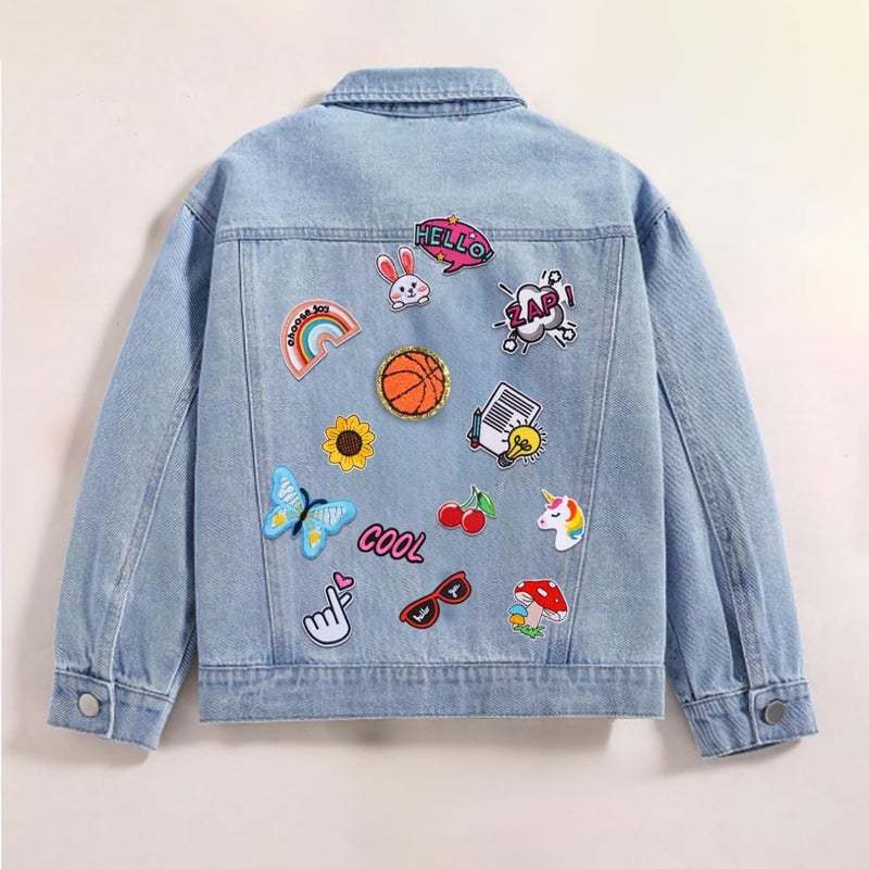 Solasocool Embroidered Iron on Patches Bulk 120pcs Applique Sew on Patch for Clothes Hats Backpacks Fabric Cute Embroidery Patches for Clothing Jeans Jackets DIY Accessories - Image 4